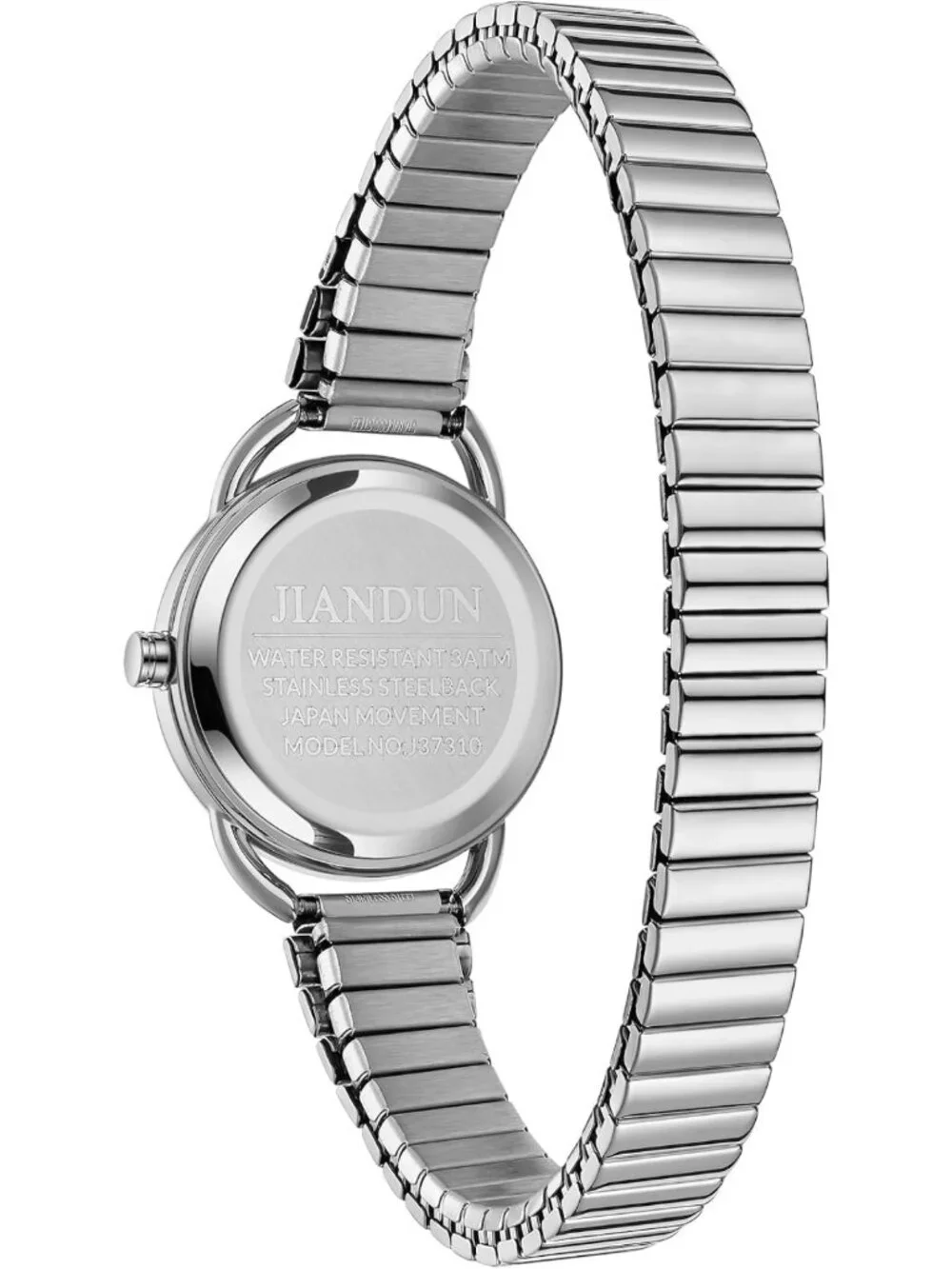 Elegant Waterproof Gold Watch for Women, Stainless Steel Expansion Band, Classic
